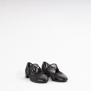 CAP TOE MARY JANE HEEL | BLACK