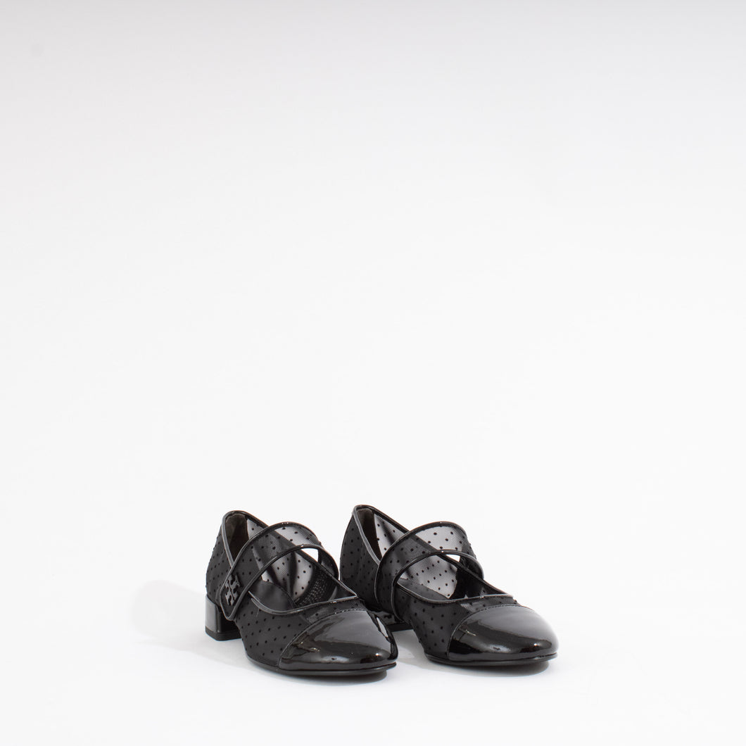 CAP TOE MARY JANE HEEL | BLACK