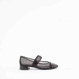 CAP TOE MARY JANE HEEL | BLACK