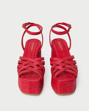 Load image into Gallery viewer, CHANNING PLATFORM SANDAL | RED
