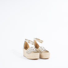 Load image into Gallery viewer, INES CAGE WEDGE ESPADRILLE | SPARK GOLD
