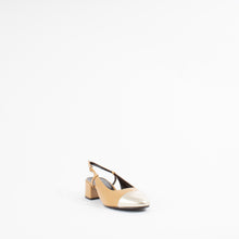 Load image into Gallery viewer, CAP-TOE SLINGBACK | GINGER SHORTBREAD/SPARK GOLD
