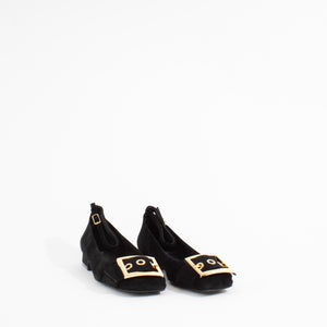 LUCKIEST | BLACK SUEDE/GOLD