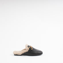 Load image into Gallery viewer, VELA SLIPPER | BLACK FUR
