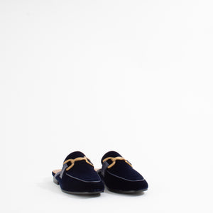 VELA SLIPPER | NAVY VELVET