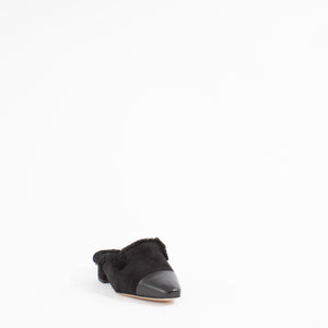 CECILE MULE FUR | BLACK