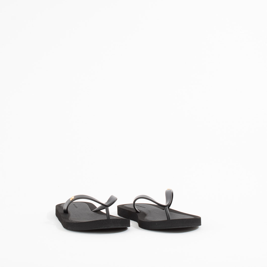 KIRA PADDED FLIP FLOP | BLACK/GOLD