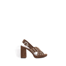Load image into Gallery viewer, CROSS BAND HEEL | MUSTANG SUEDE
