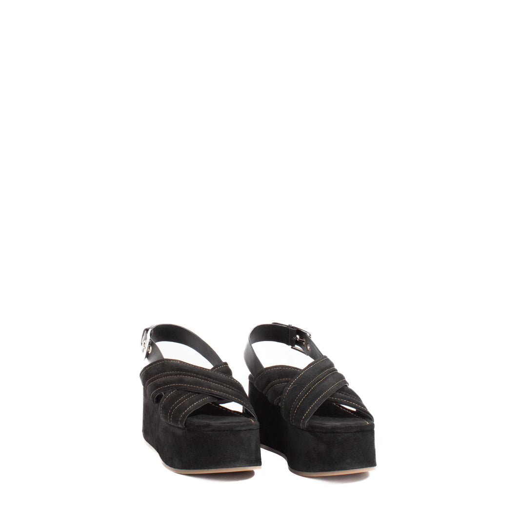 BEACH PARTY PLATFORM | BLACK SUEDE