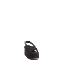 Load image into Gallery viewer, BEACH PARTY PLATFORM | BLACK SUEDE

