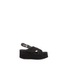 Load image into Gallery viewer, BEACH PARTY PLATFORM | BLACK SUEDE

