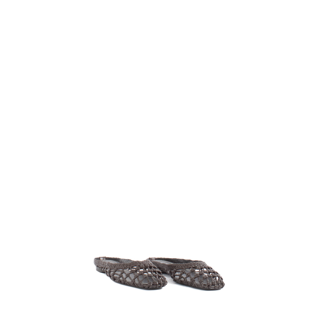 OTTO HAND KNOTTED FLAT MULE | ESPRESSO