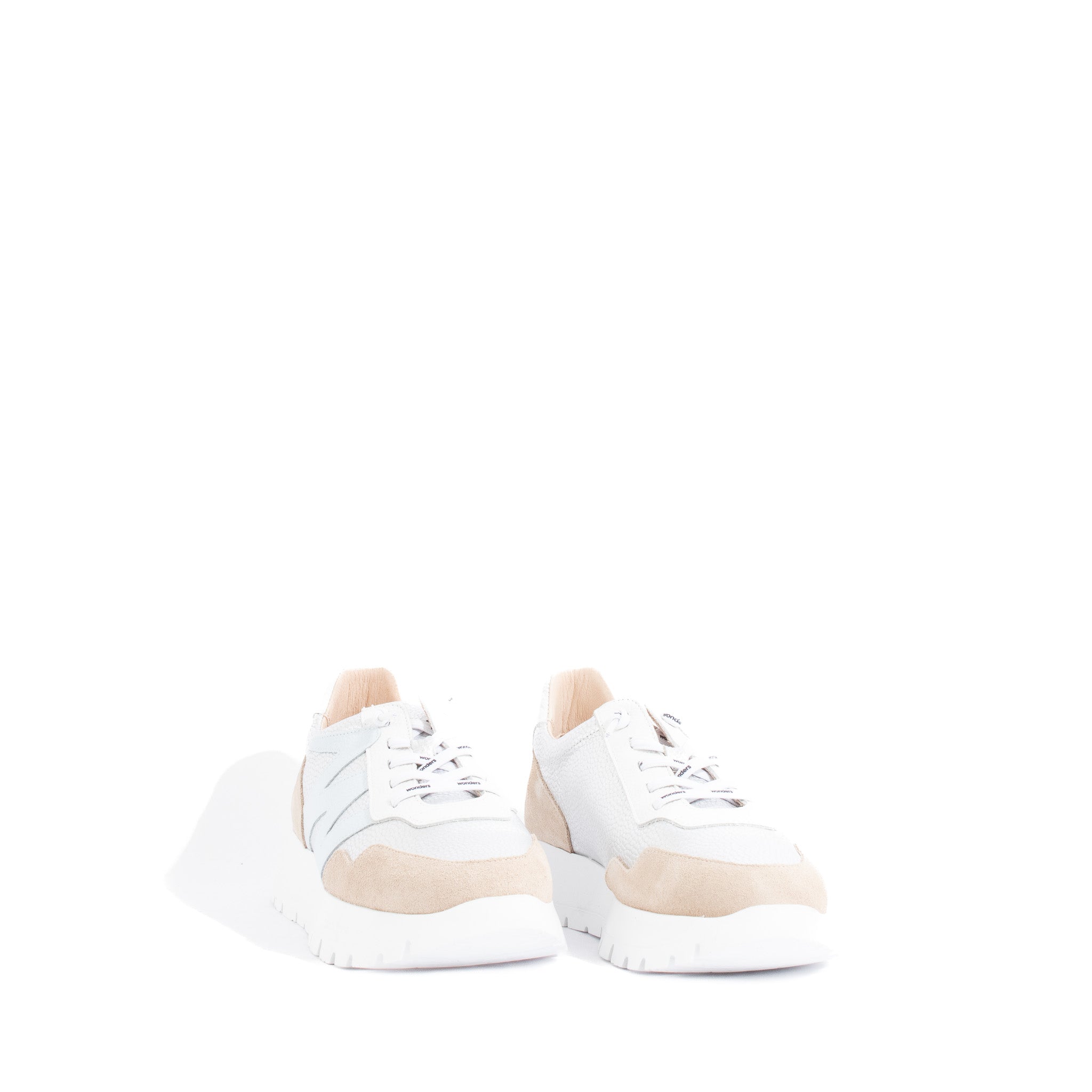 Scarpe Sneakers Wonders Pink Azure - Donna - Rosa, Tessuto E Pelle - Suola WondersFly, Plantare MemoryGel