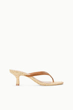 Load image into Gallery viewer, FREJA THONG KITTEN HEEL | TABAC/NATURAL
